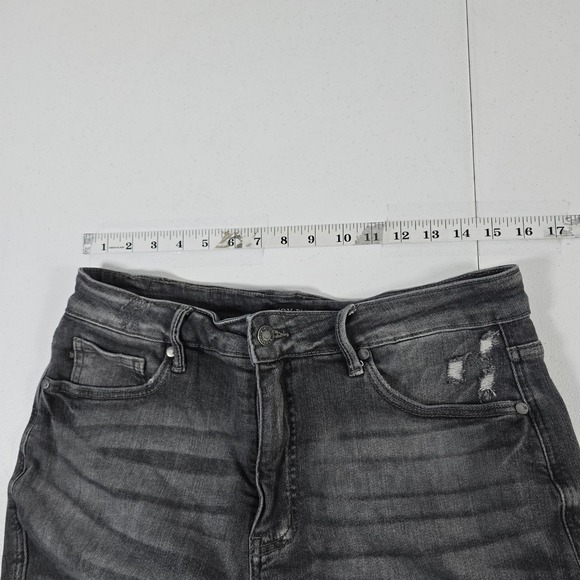 Judy Blue Los Angeles Women's Gray Wash Distressed Skinny Jeans Size 14W - Picture 3 of 9